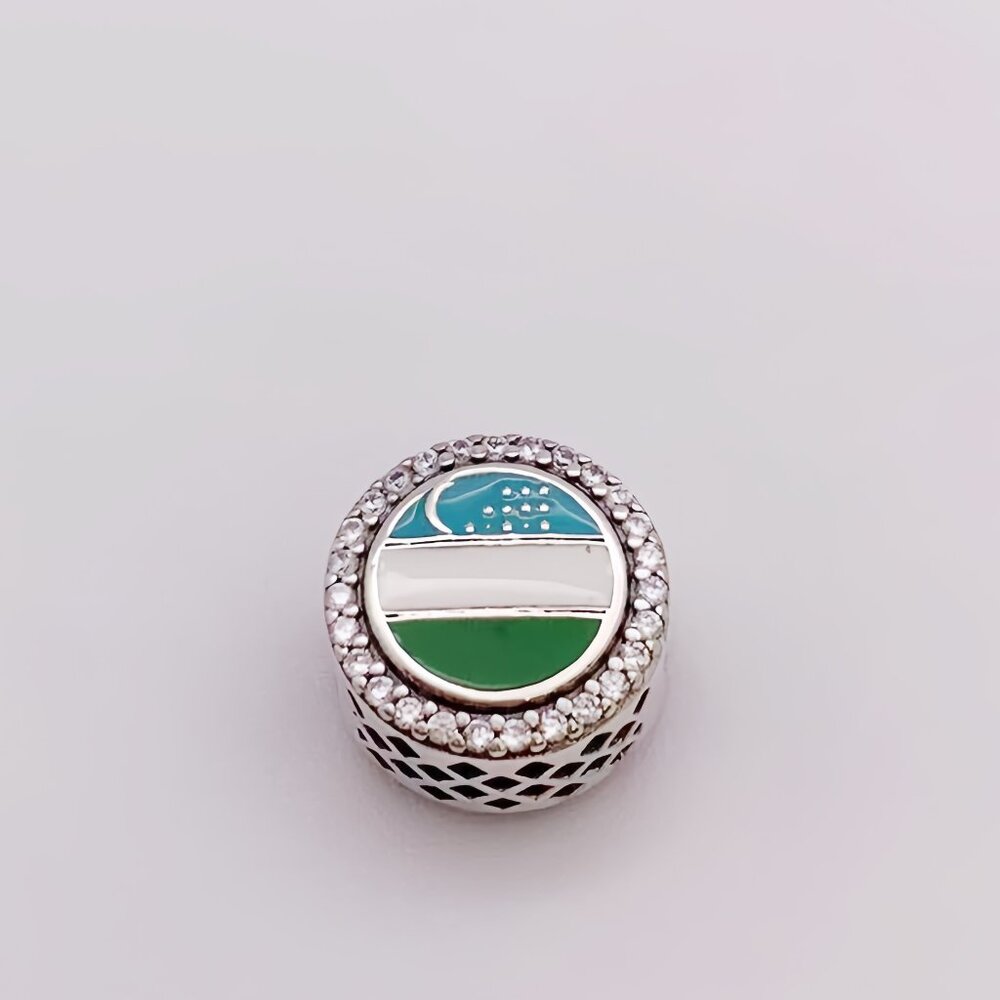 Pandora Uzbekistan Flag Exclusive Bead Charm